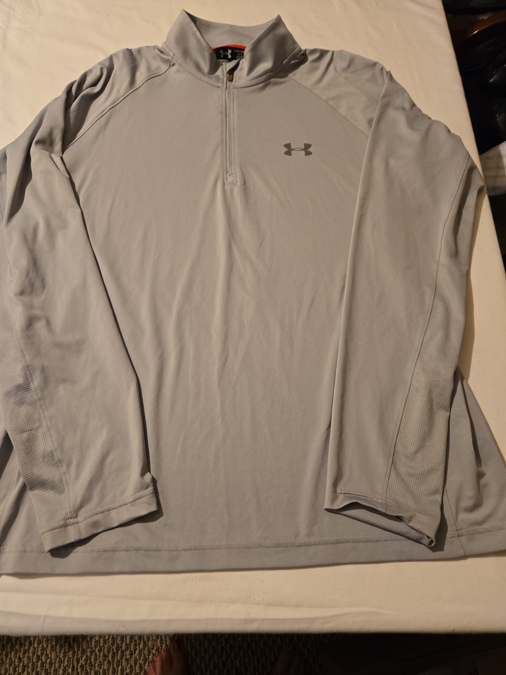 Under Armour Light Gray Quarter-Zip Training Top